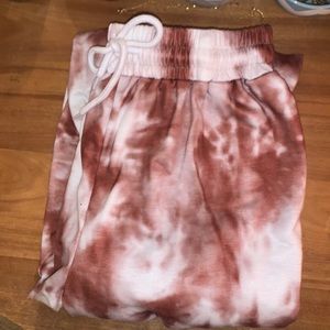 Tie die dusty rose jogger sweatpants